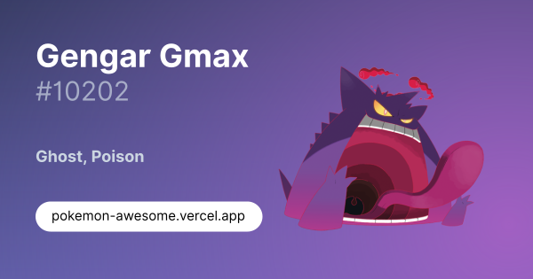 Gengar Gmax