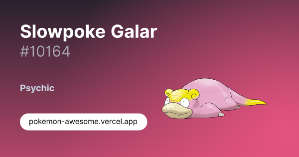 Slowpoke Galar